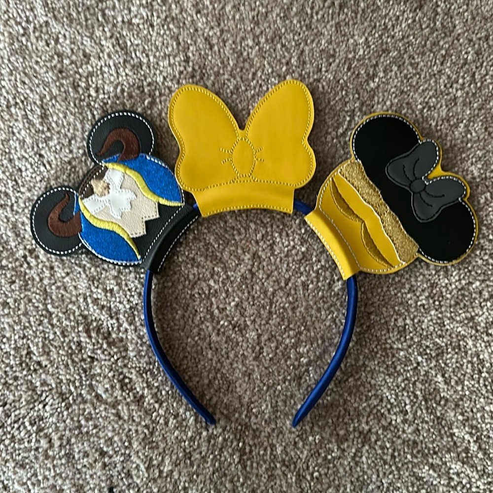 Embroidery Disney Headband Ears - Beauty and the Beast